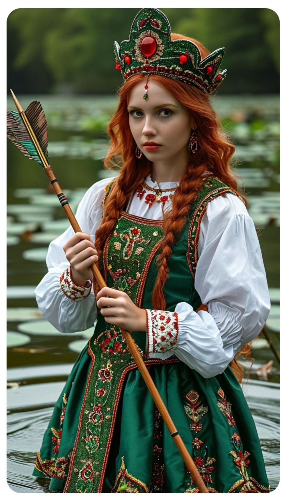 Nude girl Girls in Slavic costumes in Huayan
